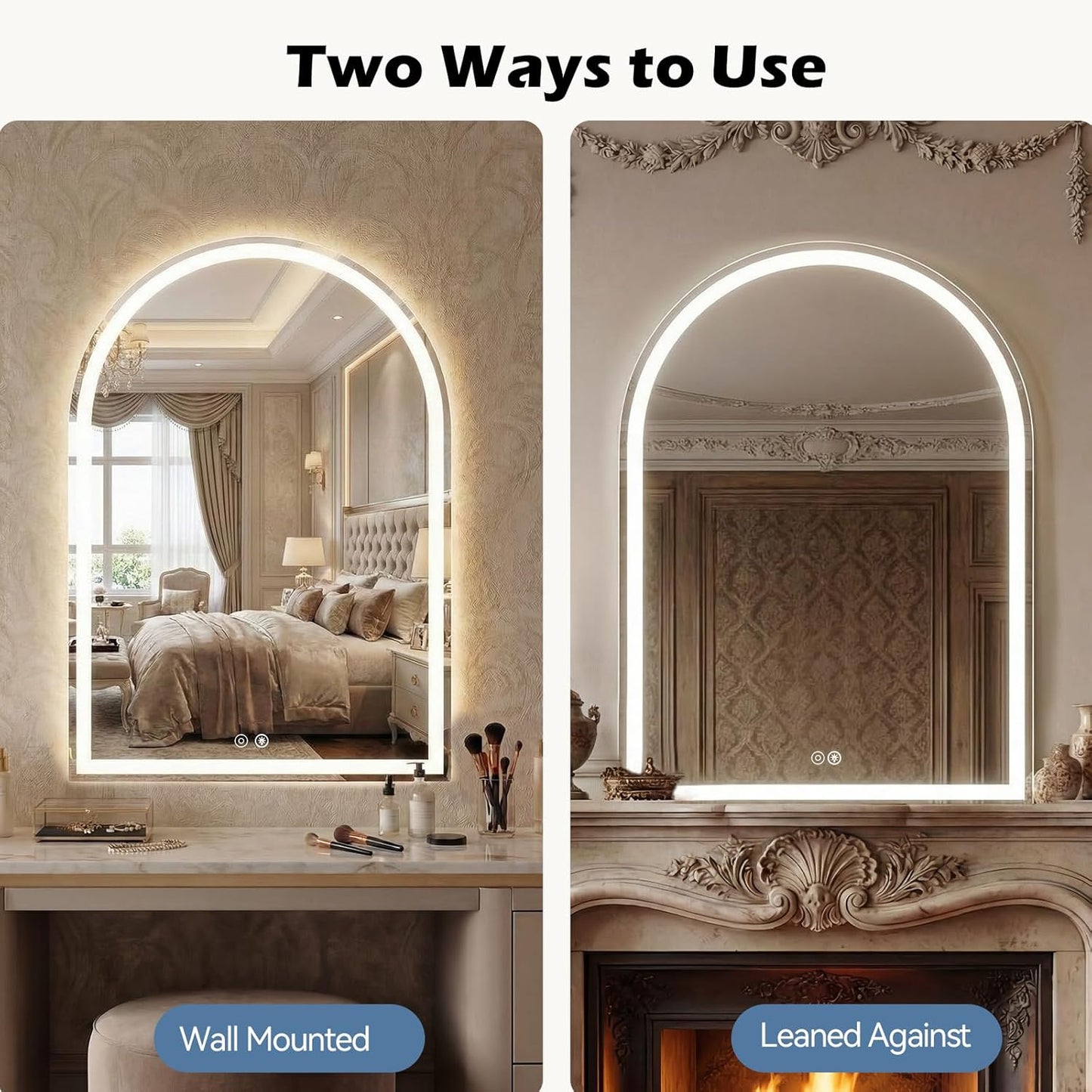 NEWBULIG 20IN Round Bathroom Wall Mirror, Modern Vanity Mirrors for Over Sink, HD Glass Decorative for Entryway, Bedroom & Living Room, Gold