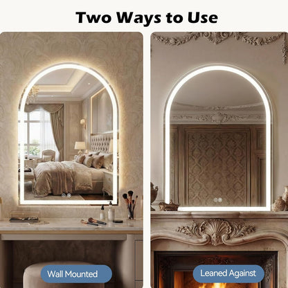 Sweetcrispy 20"x30" Arched Gold Bathroom Mirrors for Wall, Bathroom Mirrors for Over Sink, Metal Framed with HD Shatter-Proof Glass for Entryway, Living Room, Bedroom