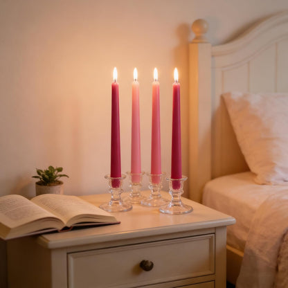 12-Pack Earth Tone Taper Candles, 10 Inch Unscented Dripless Candlesticks, Long-Lasting Burn Time of 7-8 Hours, Perfect for Fall Harvest Halloween Thanksgiving Dinners Parties and Home Décor