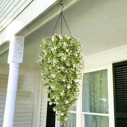 Waipfaru 4Pcs Fake Hanging Plants 2.7ft Fake Plants Eucalyptus Leaves UV Resistant Fake Vines Ivy Artificial Plants Outdoor Faux Plants Indoor Bedroom Living Room Boho Wall Porch Shelf Decor