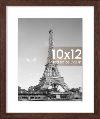 upsimples 8x10 Picture Frame, Display Pictures 5x7 with Mat or 8x10 Without Mat, Wall Hanging Photo Frame, Black, 1 Pack - Colors A
