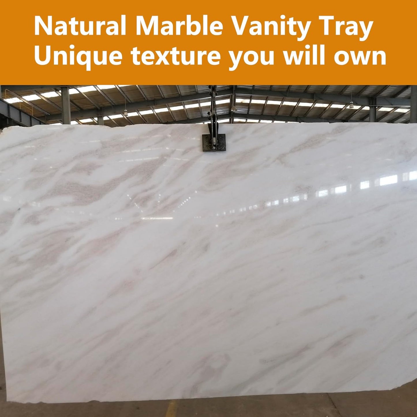 Marble Vanity Tray for Dresser Organizer, Travertine Bathroom Tray Countertop, Beige Decorative Serving Trays, Kitchen Sink Storage, Jewelry & Perfume Holder(Travertino Romano)