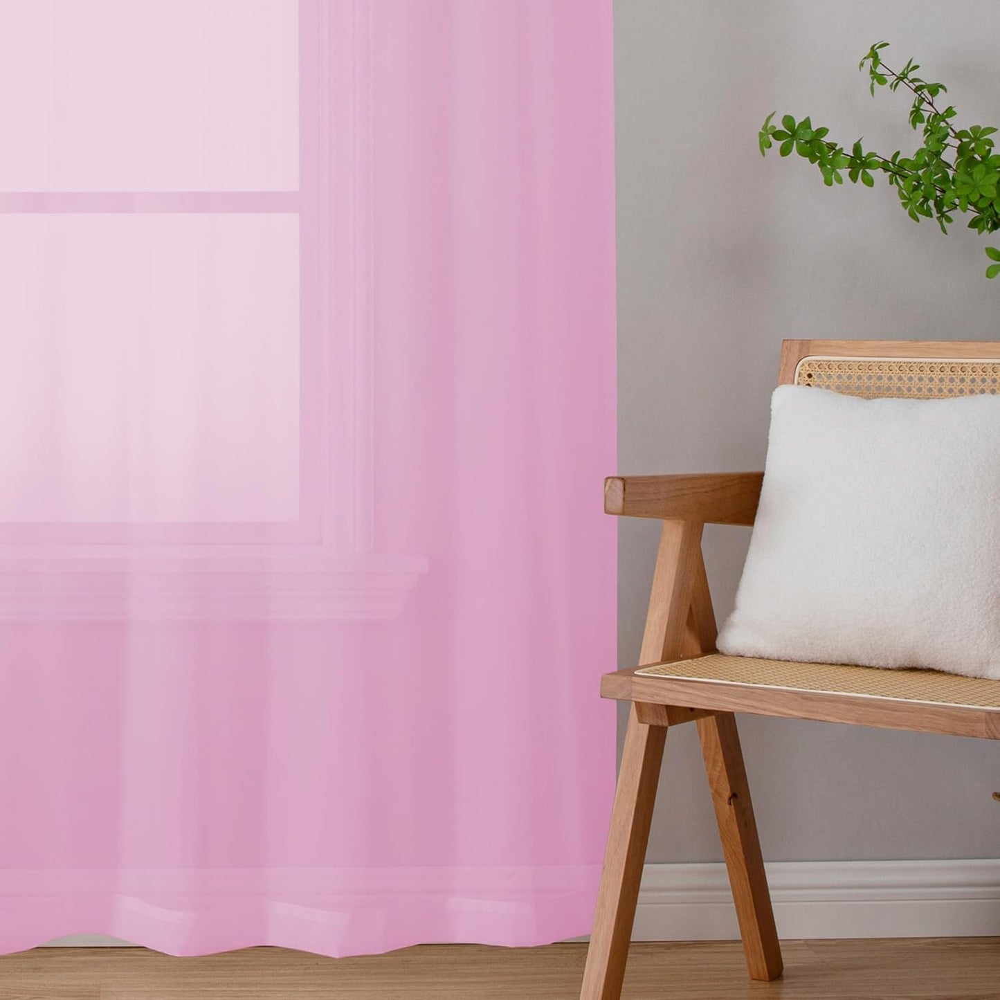 Chyhomenyc Sheer White Valances for Windows 2 Pack, Small Window Curtains for Living Room Bathroom Cafe Laundry Basement, Modern Top Dual Rod Pocket Voile Curtain, 42W x 14L inches, White - Colors A