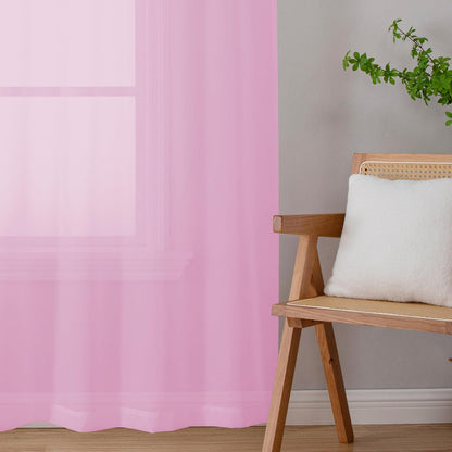 Chyhomenyc Sheer White Valances for Windows 2 Pack, Small Window Curtains for Living Room Bathroom Cafe Laundry Basement, Modern Top Dual Rod Pocket Voile Curtain, 42W x 14L inches, White - Colors A