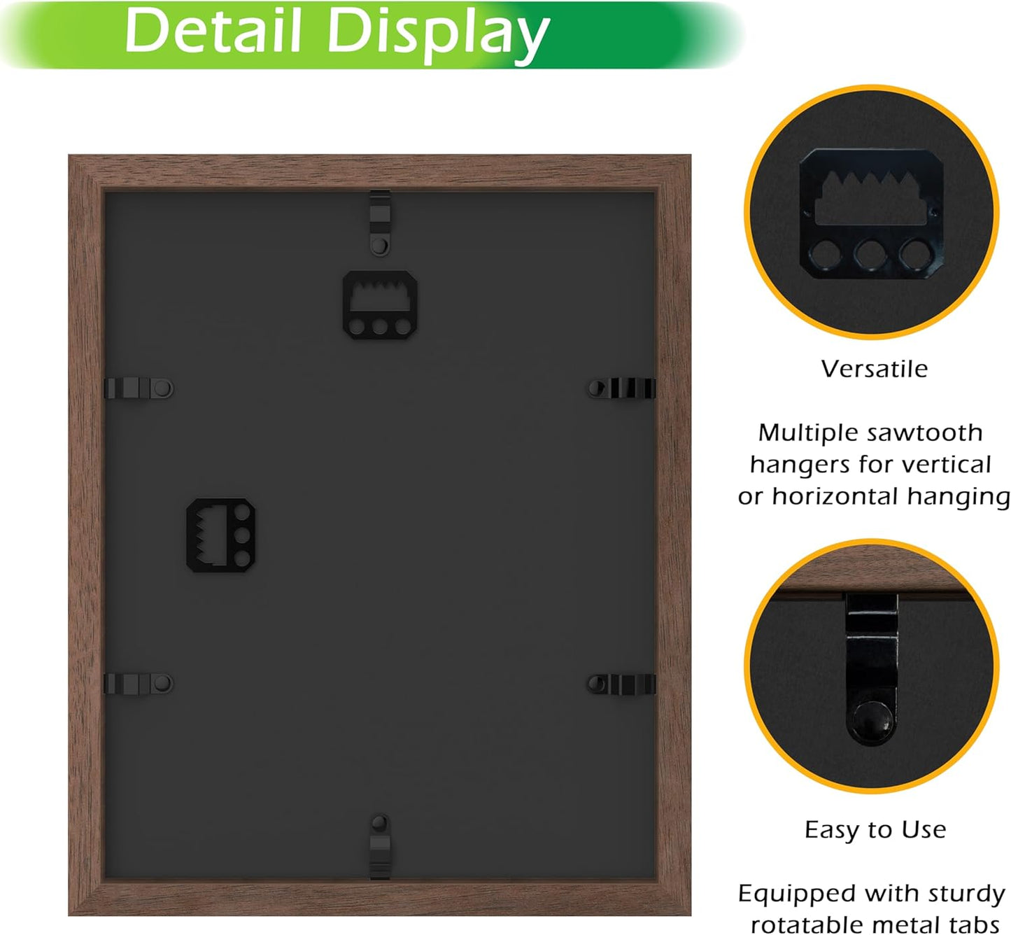 FrameWorks 11” x 14” Dark Oak Wooden Shadow Box Frame – Display Case with Soft Felt Back, Memory Box with Tempered Glass, Display Box with Elegant White Ball Push Pins, Wooden Flower Box