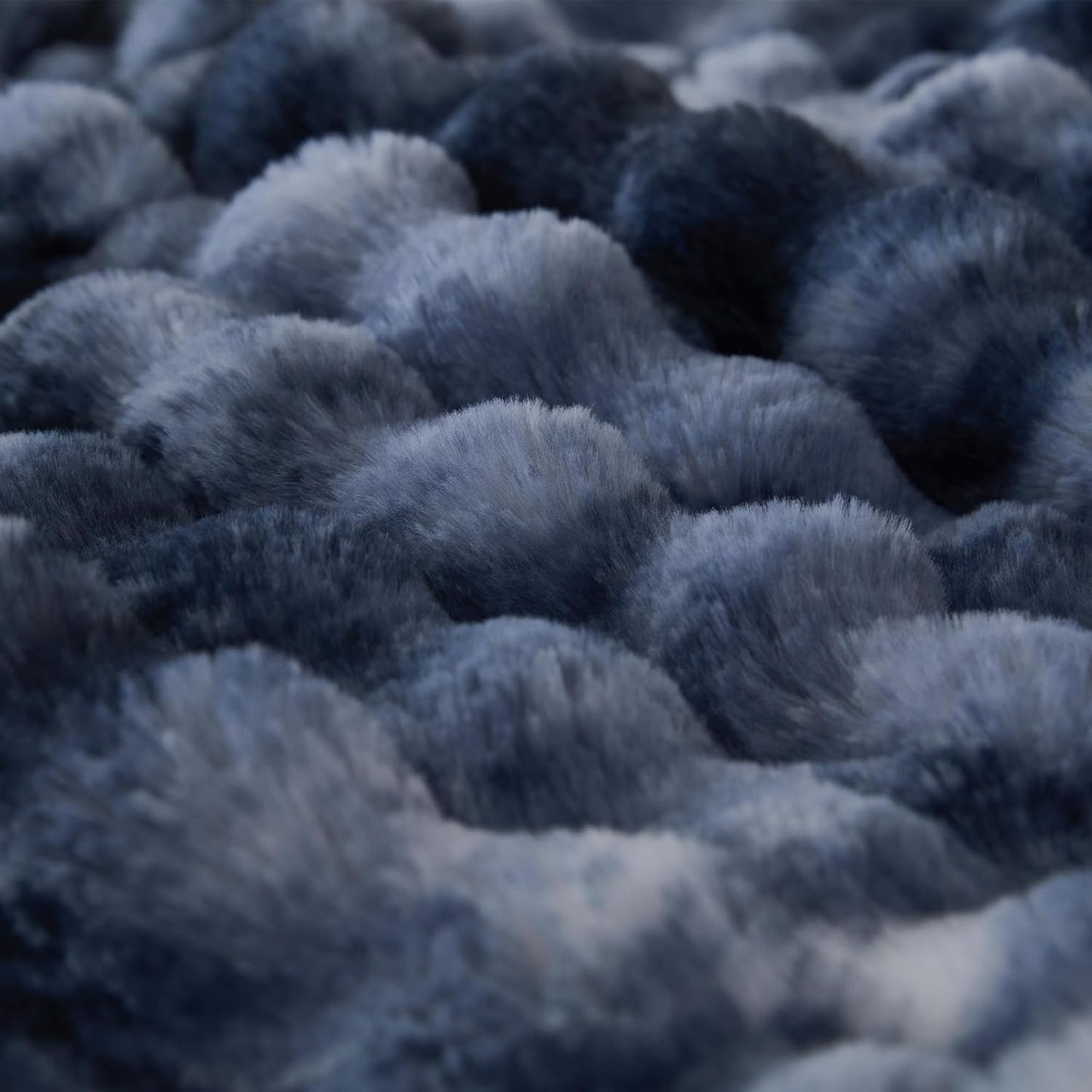 COOVA Faux Fur Throw Blanket for Couch, Cozy Soft and Fuzzy Plush Rabbit Fur Bubble Blanket for Sofa Bedroom Living Room, 50x60 Inches Tie Dye Brown