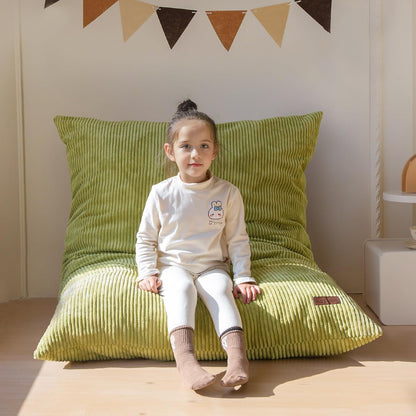 MAXYOYO 3 in 1 Kids Bean Bag Chair Couch, Convertible Chair Folds from Bean Bag to Lounger, Child Floor Sofa for Gaming, Reading, Floor Mattress with High-Density Foam Filling