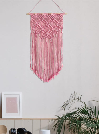 Handmade Cotton Home Decor Macrame Wall Hanging Navy