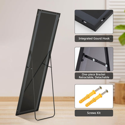 Simple Deluxe Arched Full Length Mirror, 71"x26"Large Floor Mirrors, for Wall Door Bedroom Bathroom Living Room (Gold)