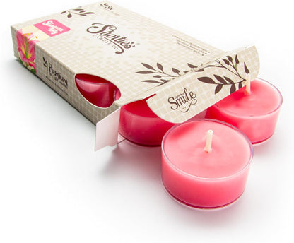 Pure English Lavender Premium Tealight Candles - Highly Scented with Essential & Natural Oils - 6 Purple Tea Lights - Beautiful Candlelight - Made in the USA - Flower & Floral Collection