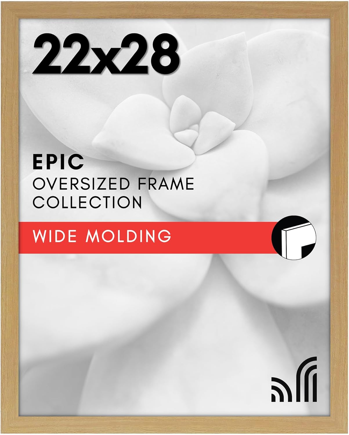 Americanflat 16x20 Picture Frame with Polished Plexiglass - Black Picture Frame - Wide Photo Frames Made of Engineered Wood for Vertical or Horizontal Wall Display - Epic Collection - Black - Colors A