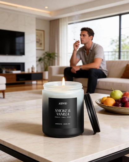 AOOVOO Scented Candles Set - 6 Pack Men Candles for Home Scented, 42 oz Soy Wax, 300 Hour Long Lasting Candle, Soy Candle Gifts Set for Men, Birthday, Valentine, Christmas, Anniversary Present