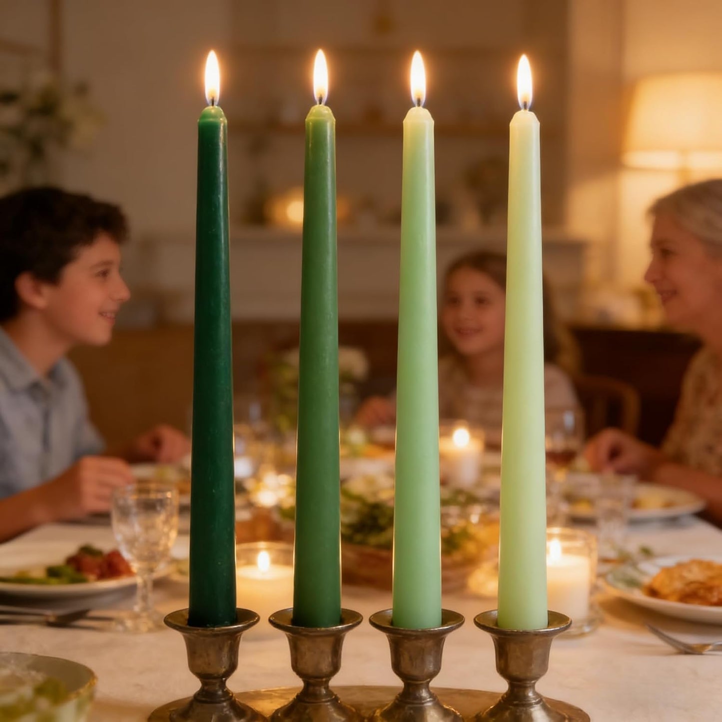 12-Pack Earth Tone Taper Candles, 10 Inch Unscented Dripless Candlesticks, Long-Lasting Burn Time of 7-8 Hours, Perfect for Fall Harvest Halloween Thanksgiving Dinners Parties and Home Décor