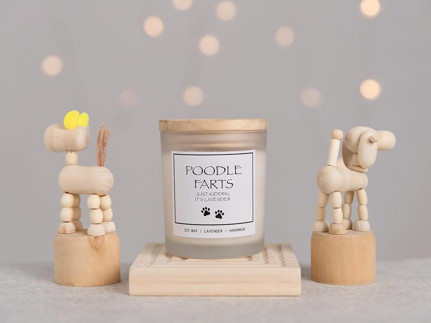 Pug Gifts & Decor, Dog Mom Gifts for Women, Dog Farts Candle, Pet Friendly Lavender Scented Candle