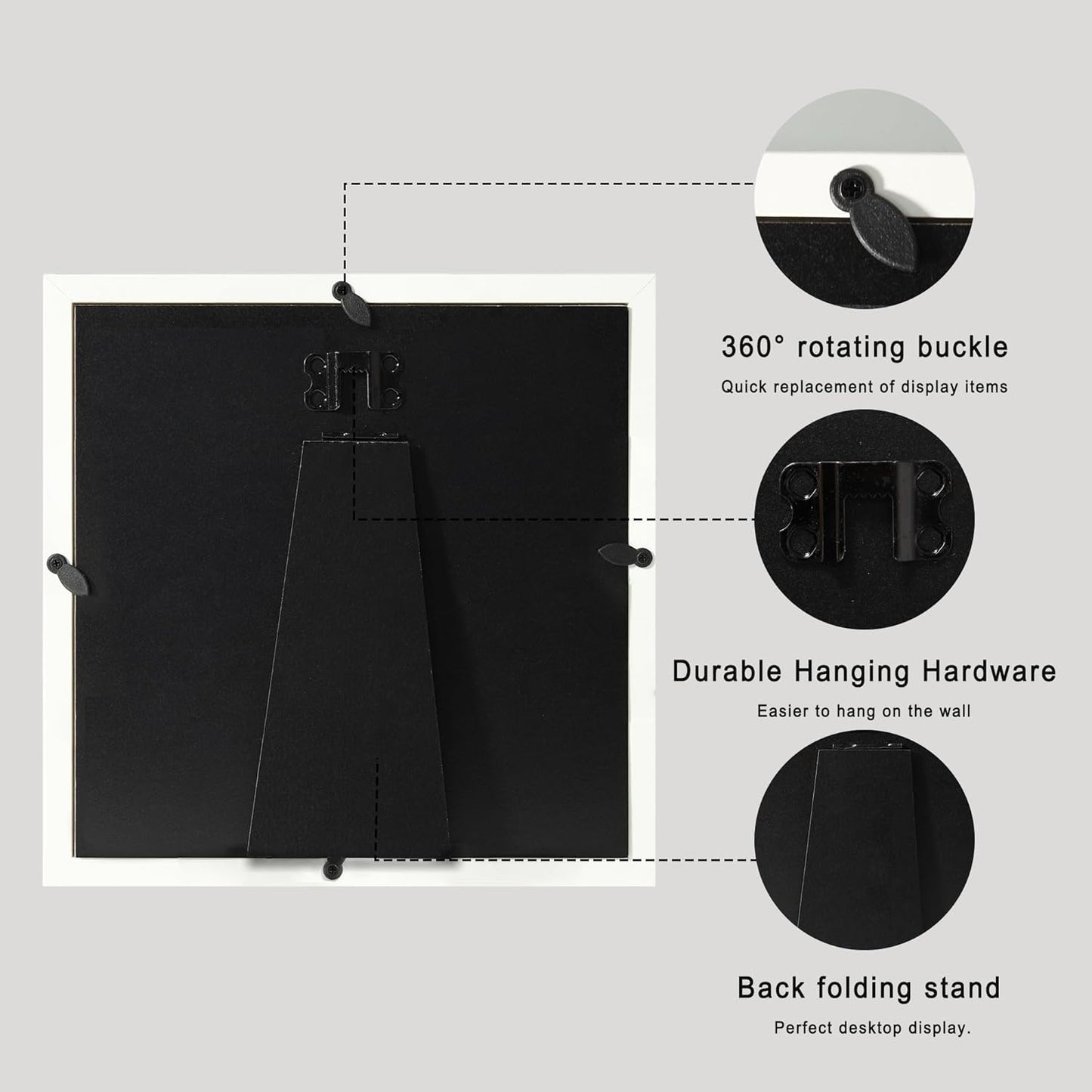 12x16 Large Shadow Box Picture Frame Display Case with Soft Linen Back, White Wooden Memory Shadow Box Frame with Tempered Glass Cover for Wall Display