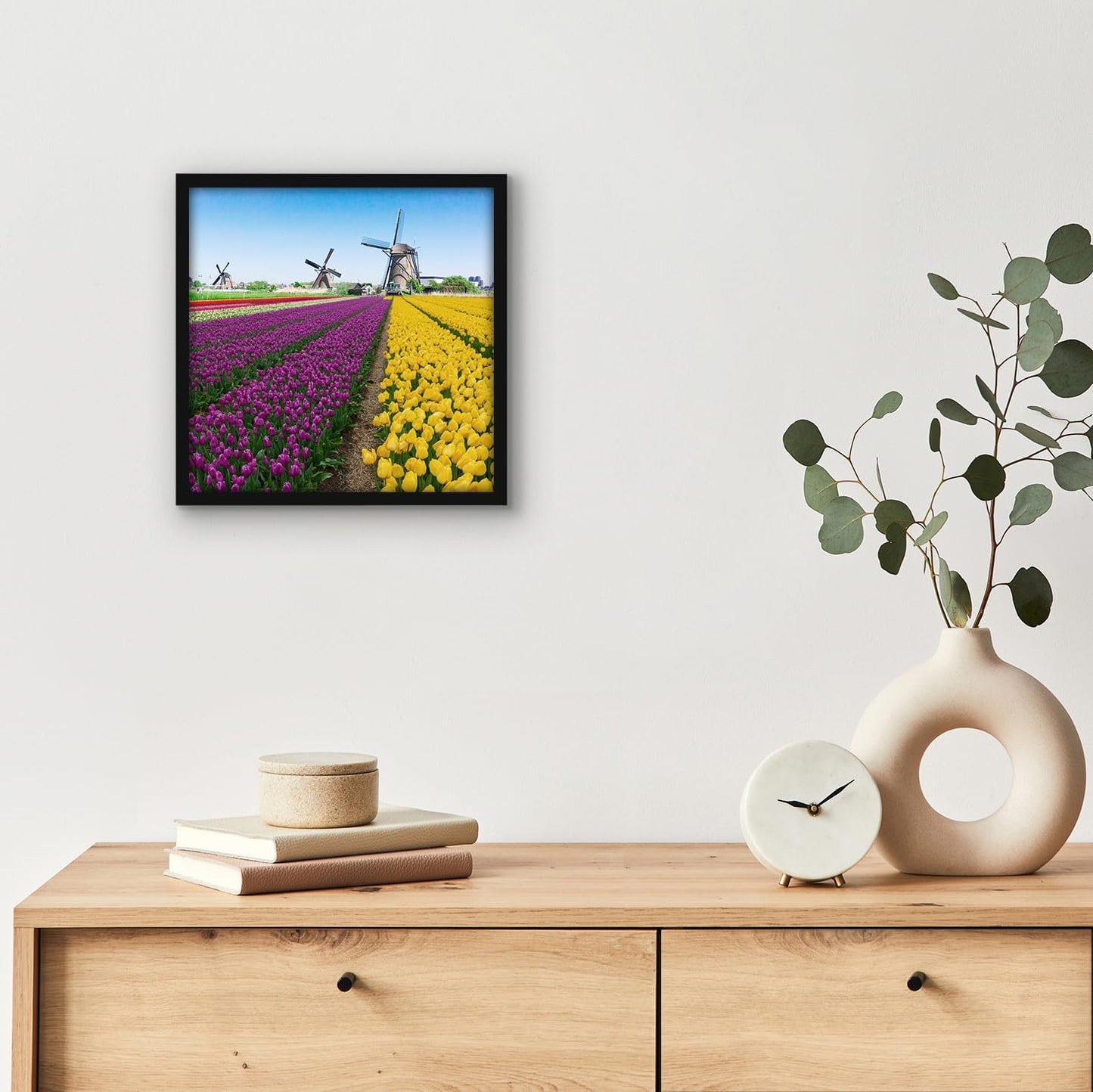 Americanflat 24x36 Poster Frame with Polished Plexiglass - Streamline Collection - Thin Border Picture Frame for Wall Display - Hanging Hardware Included - Black - Colors D