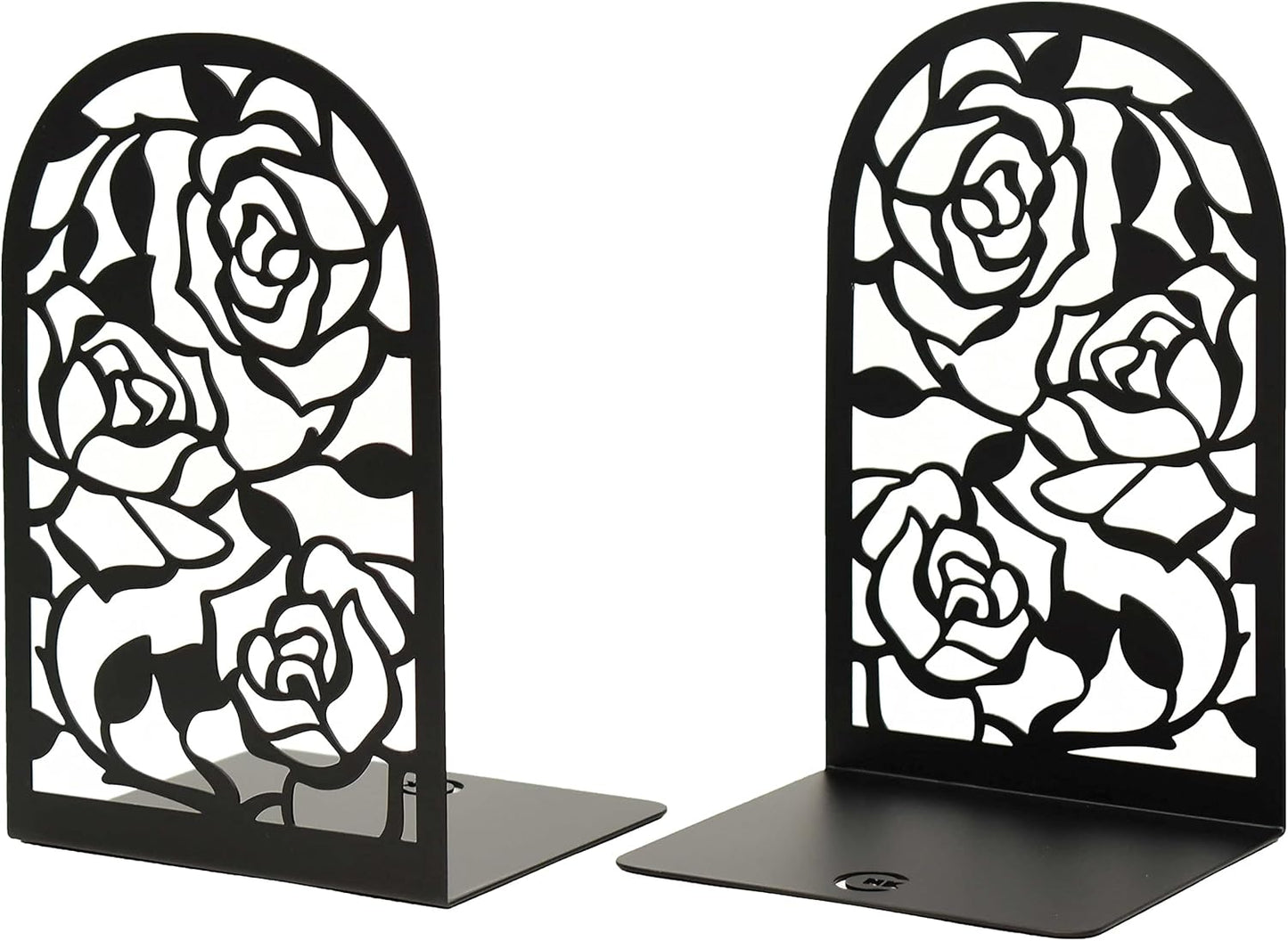 CNK Premium BookEnds - Heavy Duty Metal Book Stoppers for Home Office, Decorative Book Shelf Holders (Hummingbird Black)
