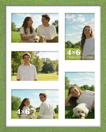 DUENPY 14x26 Collage Picture Frame 4x6 Collage Picture Frame Displays Twelve 4x6 inch Photos Available Horizontal Wall Mounting Display and Vertical Black - Colors A