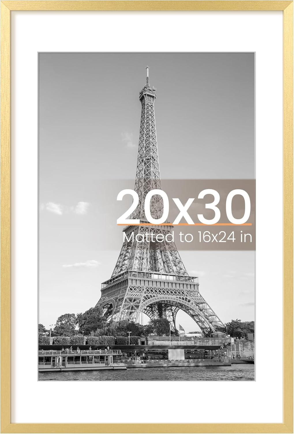 upsimples 8x10 Picture Frame, Display Pictures 5x7 with Mat or 8x10 Without Mat, Wall Hanging Photo Frame, Black, 1 Pack - Colors A