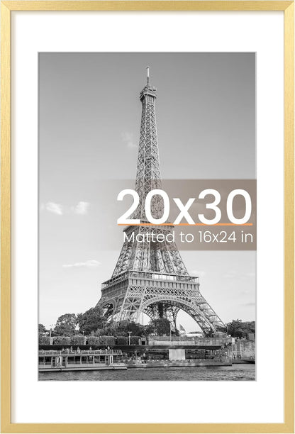upsimples 8x10 Picture Frame, Display Pictures 5x7 with Mat or 8x10 Without Mat, Wall Hanging Photo Frame, Black, 1 Pack - Colors A