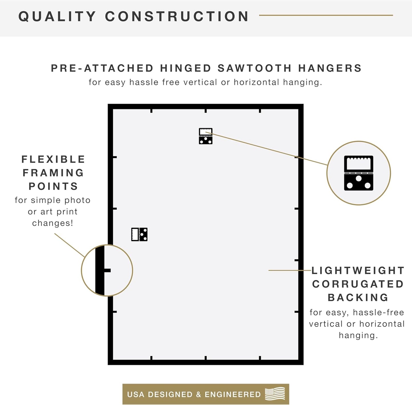 MCS Trendsetter 24x36 Poster Frame Black High-Gloss, Vertical & Horizontal Wall Hanging Large Picture Frame for Photos, Posters & Art Prints (1-Pack)