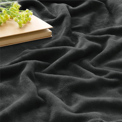 BEDELITE Fleece Blanket Black Throw Blankets for Couch & Bed, Luxury Plush Cozy Fuzzy Blanket 50x60 inches, Super Soft Warm Lightweight Throw Blanket for Travel Camping - Colors B