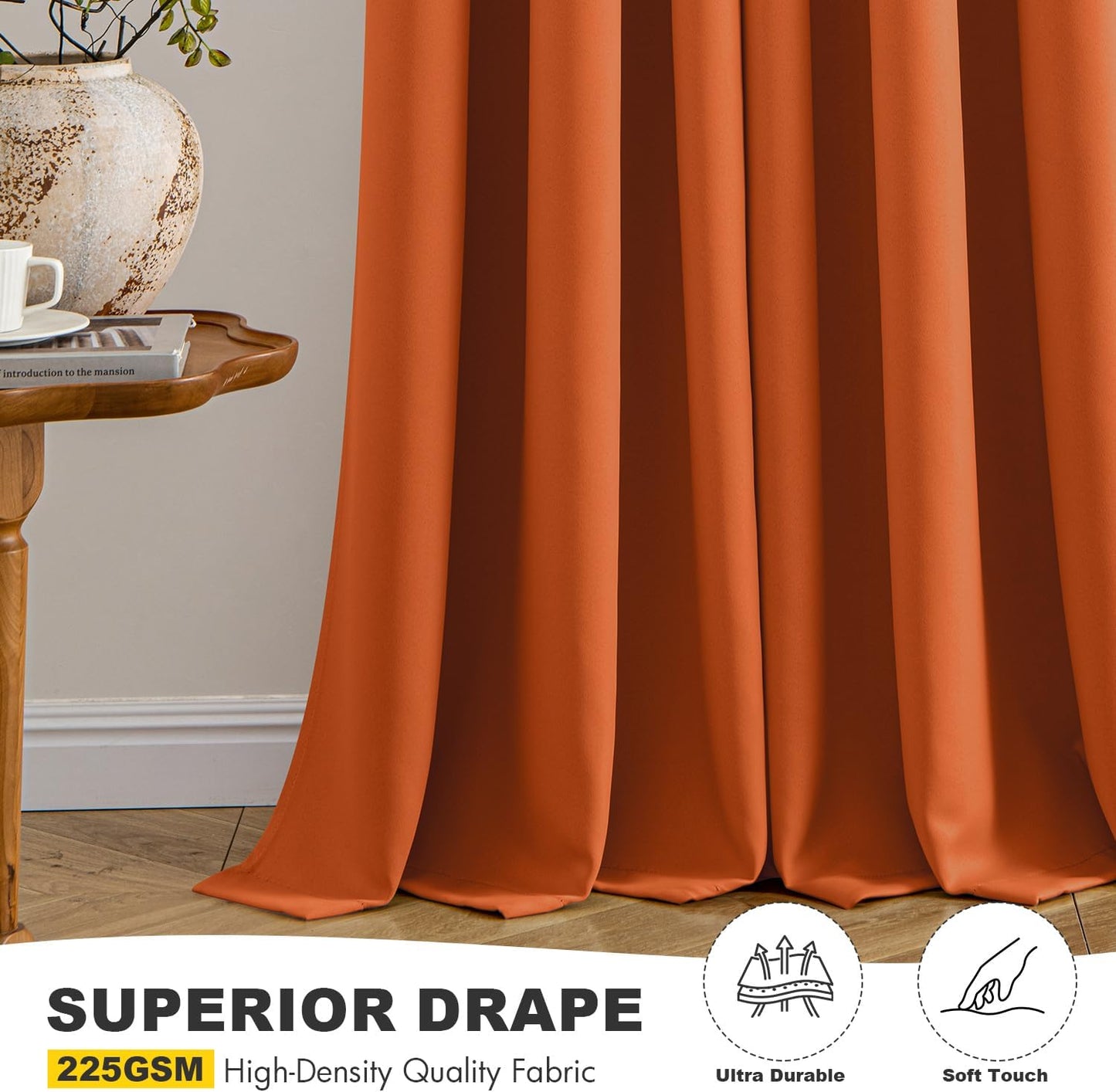 MIULEE Blackout Curtains for Bedroom Living Room 2 Panels, Thermal Insulated Room Darkening Drapes Grommet Noise Reducing Light Blocking Window Treatments 63 Inches Long 40x63 Inch Black - Colors B