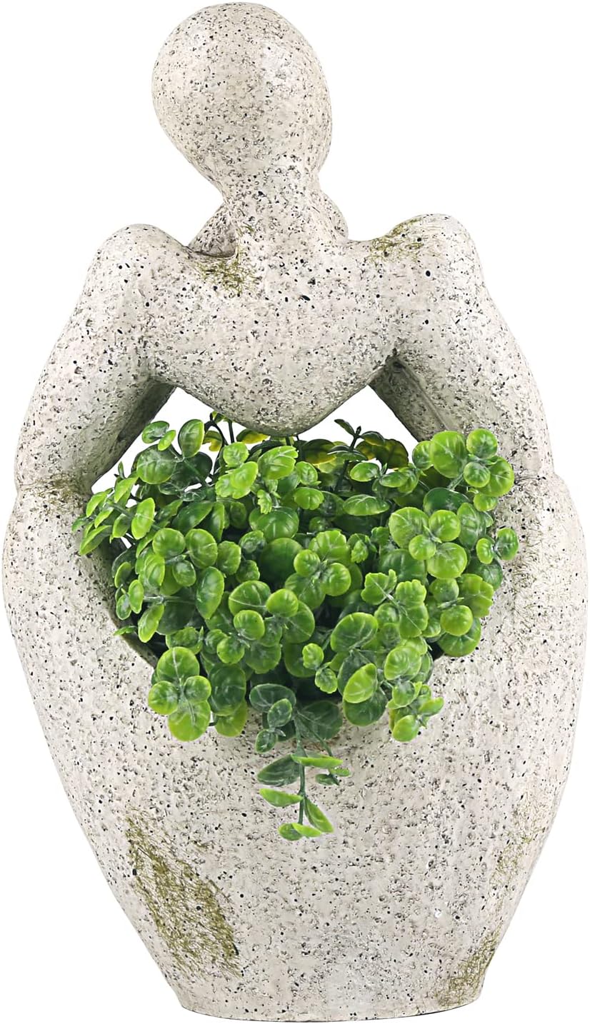 Large Planters for Outdoor Indoor Plants Head Face Planter Pot Unique Succulent Planters Flower Vase with Drainage Hole New Life