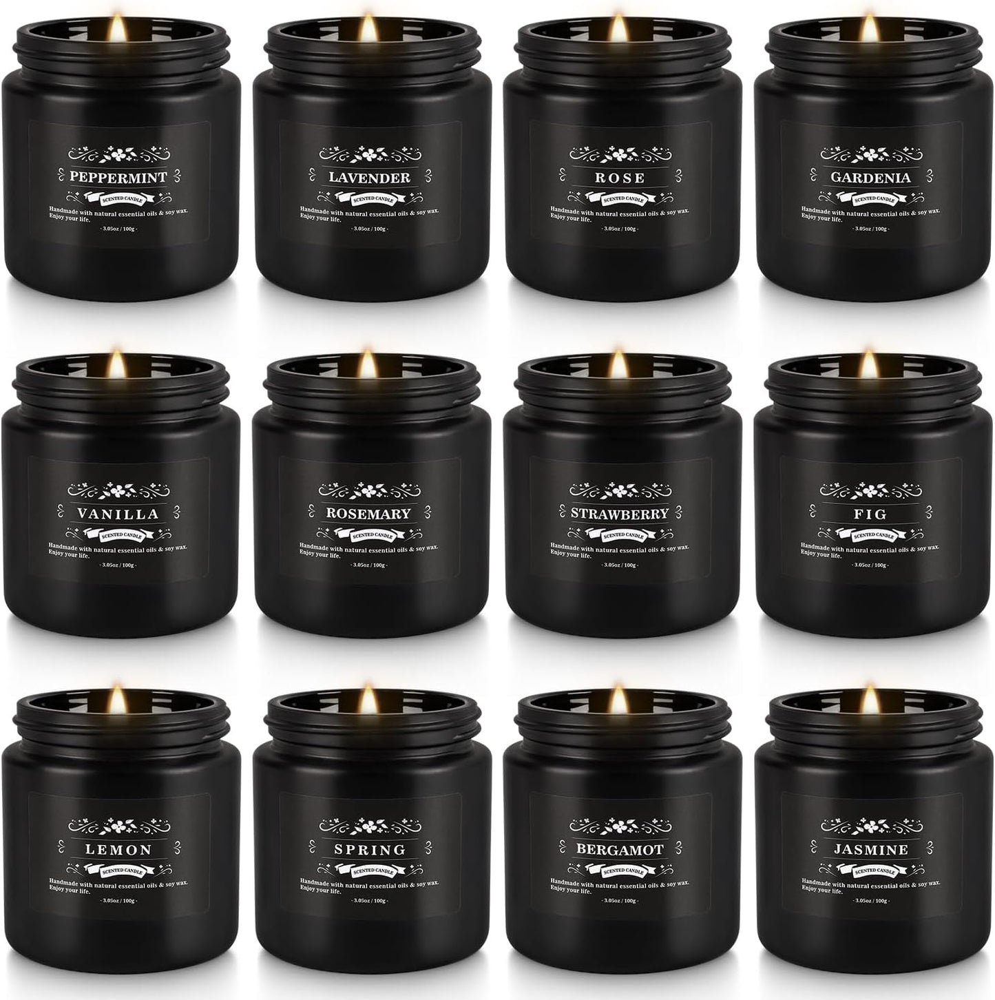 Howemon 24 Pack Scented Candles Set for Home, Relaxing Stress Relief, Aromatherapy - Natural Soy Wax and Fragrance - Gifts for Women, Mom, Best Friend, Wife, Birthday