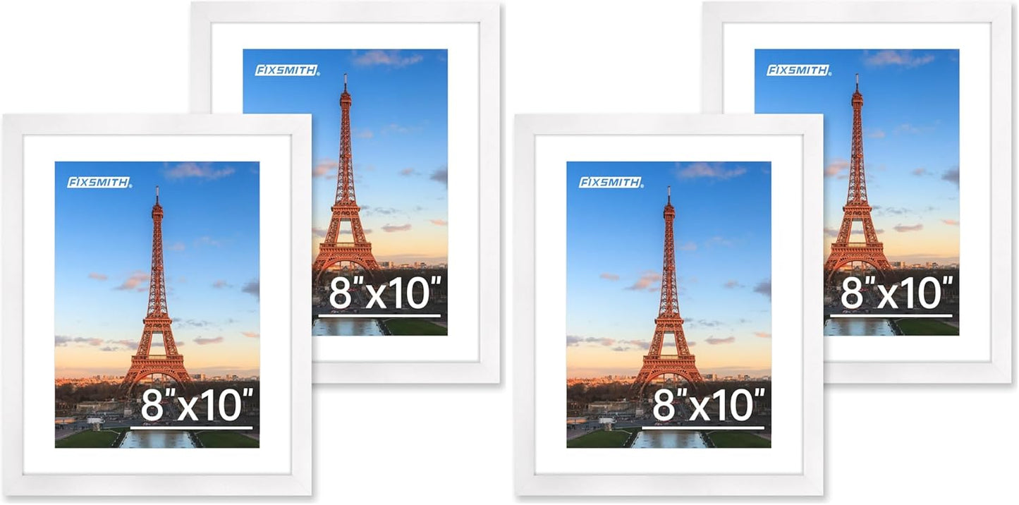 FIXSMITH 10 Pack Picture Frames Collage Wall Decor for Mounting or Tabletop Display, Gallery Wall Frame Set with Two 8x10 Black Frames, Four 5x7 Frames and Four 4x6 Frames, Multi-Pack Photo Frame Set