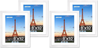 FIXSMITH 10 Pack Picture Frames Collage Wall Decor for Mounting or Tabletop Display, Gallery Wall Frame Set with Two 8x10 Black Frames, Four 5x7 Frames and Four 4x6 Frames, Multi-Pack Photo Frame Set