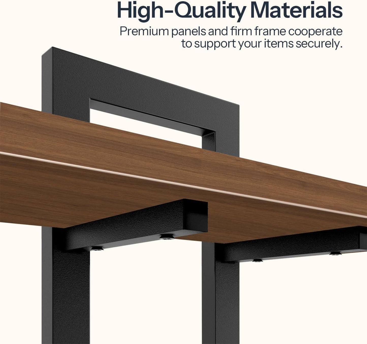 HOOBRO Floating Shelves, 15 Inch Wall Shelf Set of 2, Wall Mounted Storage Shelves 2-Tier, Hanging Bathroom Shelves, for Living Room, Bedroom, Bathroom, Kitchen, Rustic Brown and Black BF32BJ01G1