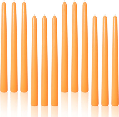 Viyffo Taper Candles, 10 Inch, 4 Pack, Olive Glow – Unscented, Dripless & Smokeless Design, Up to 8 Hour Burn – Long Tall Taper Candlesticks for Wedding, Dinner & Home Decor