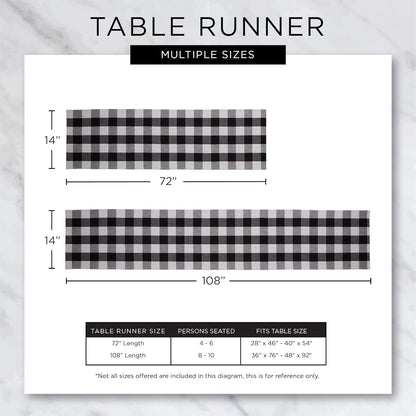 DII Farmhouse Braided Stripe Table Runner Collection, 15x72 (15x77, Fringe Included), Black