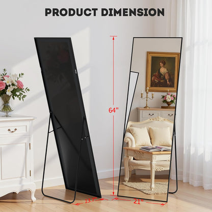 Simple Deluxe Arched Full Length Mirror, 71"x26"Large Floor Mirrors, for Wall Door Bedroom Bathroom Living Room (Gold)