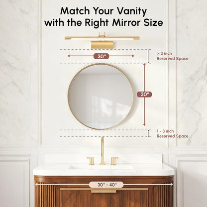 USHOWER Bathroom Mirrors for Over Sink, 36 Inch Circle Mirror with Metal Frame, Black Wall Mirror for Vanity, Entryway, Living Room, Hallway and Bedroom Decor