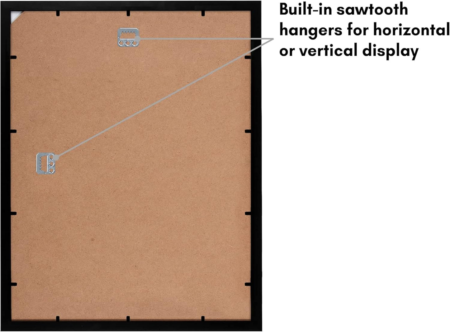 Americanflat 12x18 Poster Frame with Shatter-Resistant Glass - Signature Collection - Gallery-Style Frames Made of Engineered Wood - Photo Frame for Wall Display - Black - Colors B