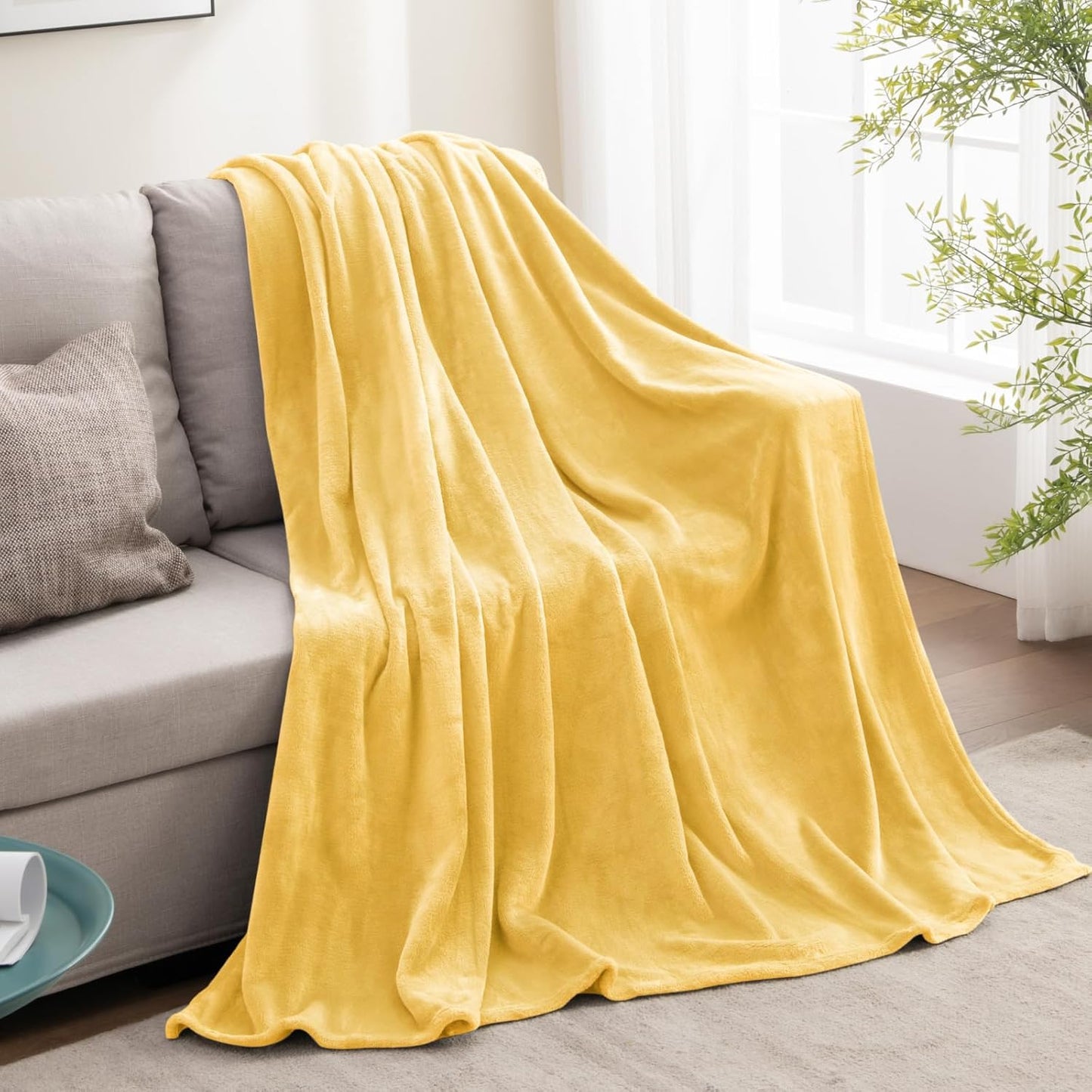 BEDELITE Fleece Blanket Black Throw Blankets for Couch & Bed, Luxury Plush Cozy Fuzzy Blanket 50x60 inches, Super Soft Warm Lightweight Throw Blanket for Travel Camping - Colors A