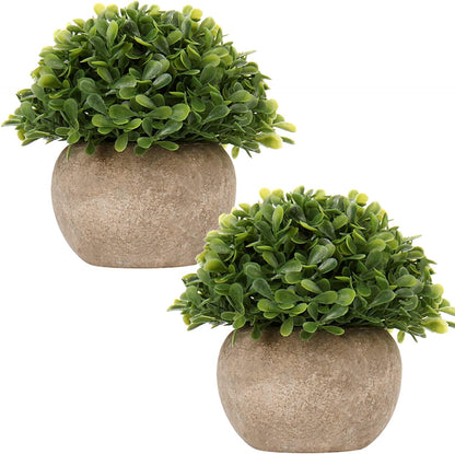 Briful Small Fake Plants Faux Potted Plant Mini Artificial Plants for for Home Table Office Room Desk Bathroom Shelf Kitchen Farmhouse Mantel Decoration