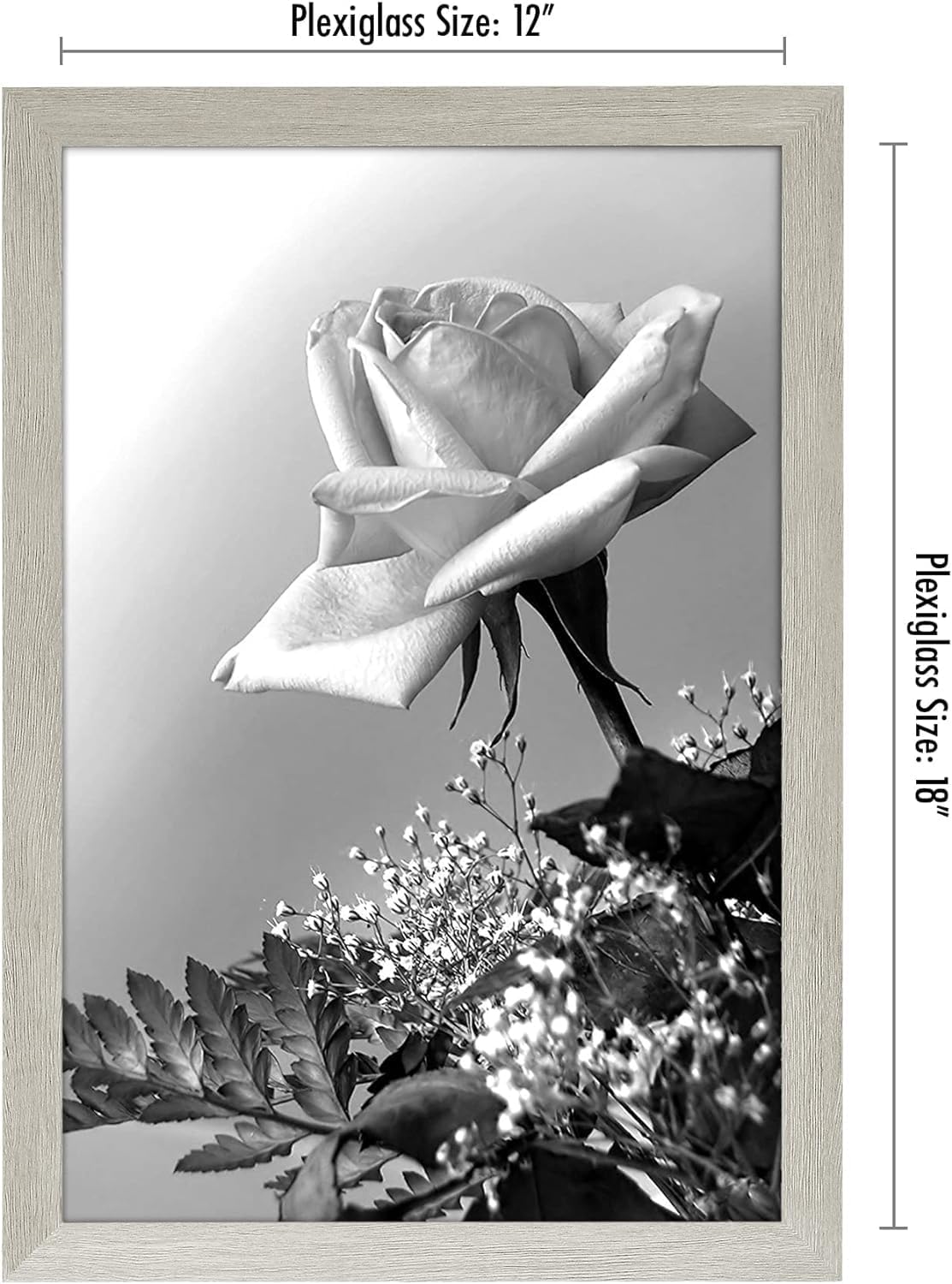 Americanflat 16x20 Picture Frame with Polished Plexiglass - Black Picture Frame - Wide Photo Frames Made of Engineered Wood for Vertical or Horizontal Wall Display - Epic Collection - Black - Colors B
