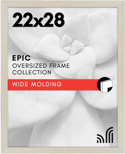 Americanflat 16x20 Picture Frame with Polished Plexiglass - Black Picture Frame - Wide Photo Frames Made of Engineered Wood for Vertical or Horizontal Wall Display - Epic Collection - Black - Colors A