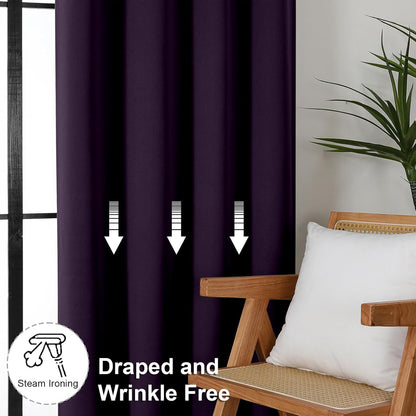 Simplebrand Ava Sage Green Blackout Curtains for Bedroom 63 Inch Length 2 Panels Set, Solid Thermal Insulated Energy Saving Rod Pocket Window Treatment Curtains Blackout Drapes, W40 x L63 Inch, Sage - Colors B
