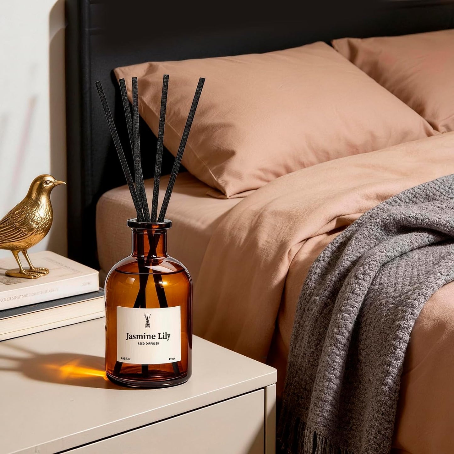 Reed Diffuser Set, 8.12 fl.oz Eucalyptus Scented Diffuser with Sticks, Up to 120 Days, Home Fragrance Reed Diffuser for Bathroom Shelf Decor & Room Freshener, 2 Pack