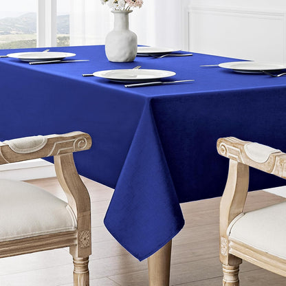Veblandy Rectangle Tablecloth Waterproof Linen Textured Table Cloth Stain and Wrinkle Resistant Washable, Decorative Fabric Table Cover for Dining, Party and Camping (Sage Green, 52 * 70)