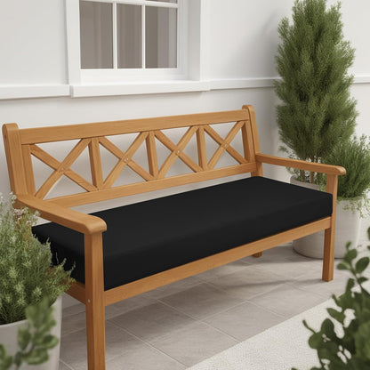 idee-home Outdoor Bench Cushion Waterproof, Bench Cushions for Outdoor Furniture, Patio Porch Swing Replacement Seat Pad with Ties for Garden Backyard, 48 x 18 Inch Red