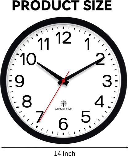 AKCISOT Wall Clock, Modern Small Wall Clocks Battery Operated 8 Inch, Silent Non-Ticking Analog Classic for Office, Home, Bathroom, Kitchen, Bedroom, School(Black)