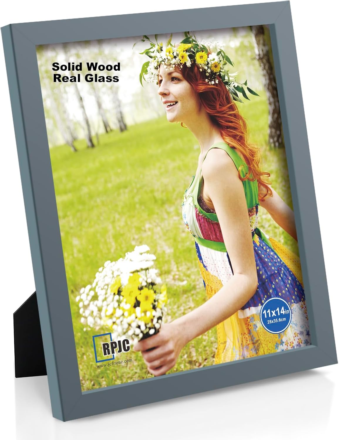 RPJC 5x7 Picture Frames Made of Solid Wood High Definition Glass for Table Top Display and Wall Mounting Photo Frame Black