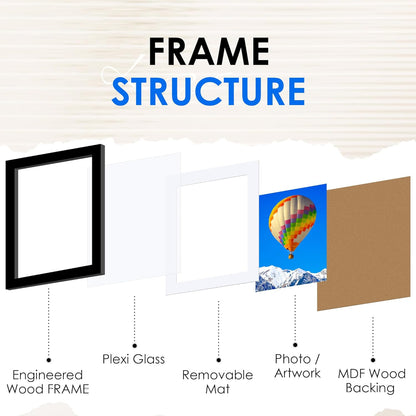 FIXSMITH 10 Pack Picture Frames Collage Wall Decor for Mounting or Tabletop Display, Gallery Wall Frame Set with Two 8x10 Black Frames, Four 5x7 Frames and Four 4x6 Frames, Multi-Pack Photo Frame Set