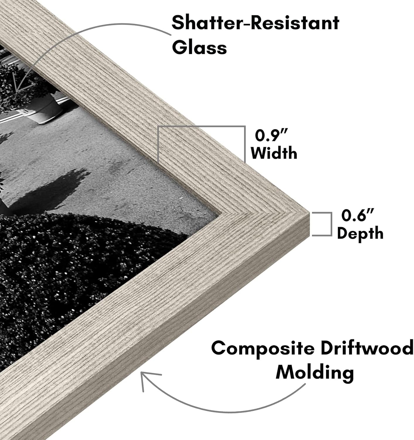 Americanflat 12x18 Poster Frame with Shatter-Resistant Glass - Signature Collection - Gallery-Style Frames Made of Engineered Wood - Photo Frame for Wall Display - Black - Colors C