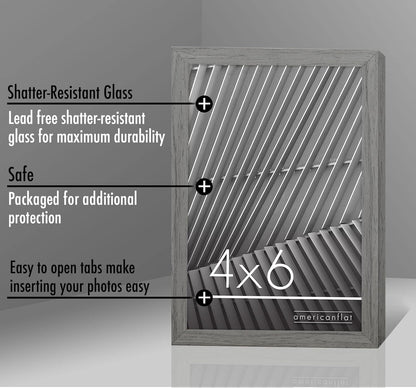 Americanflat 24x36 Poster Frame with Polished Plexiglass - Streamline Collection - Thin Border Picture Frame for Wall Display - Hanging Hardware Included - Black - Colors A